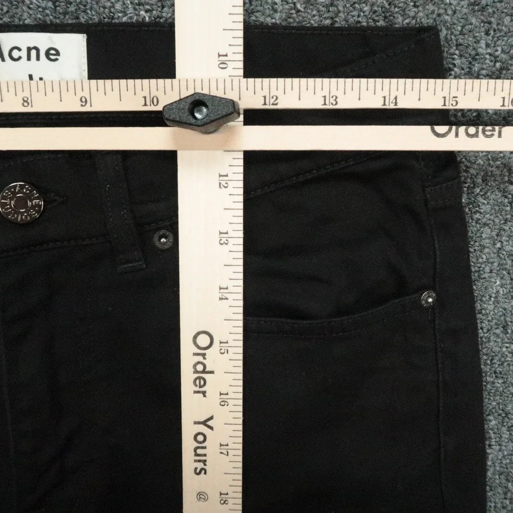 Acne Studios Jeans Mens 30x27 Black Ace Stay Cash Slim Straight 5 Pocket